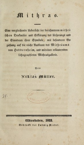 Cover for Mithras