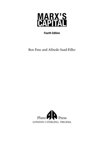 Cover for Marx's capital