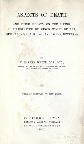 Cover for Aspects of death and their effects on the living