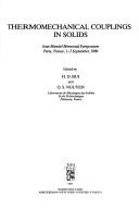 Cover for Thermomechanical couplings in solids