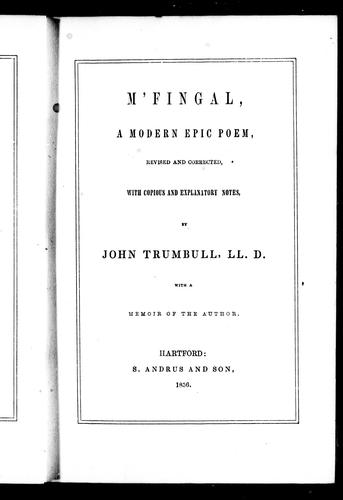 Cover for M'Fingall
