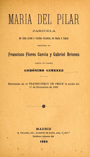 Cover for María del Pilar