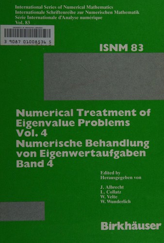 Cover for Numerische Behandlung von Eigenwertaufgaben Band 4 (International Series of Numerical Mathematics)