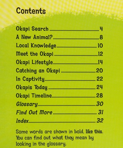 Cover for Discover the Okapi