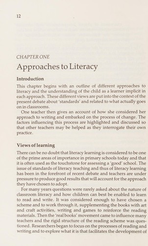 Cover for Literacy