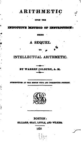 Cover for Arithmetic Upon the Inductive Method of Instruction: Being a Sequel to ...