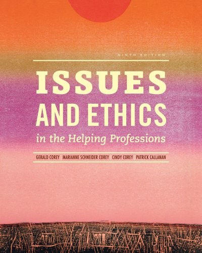 Cover for Issues and Ethics in the Helping Professions