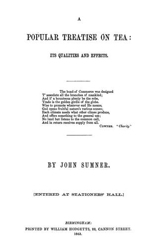 Cover for A popular treatise on tea