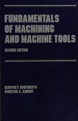 Cover for Fundamentals of machining and machine tools