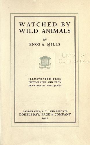 Cover for Watched by wild animals