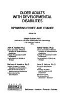 Cover for Older adults with developmental disabilities
