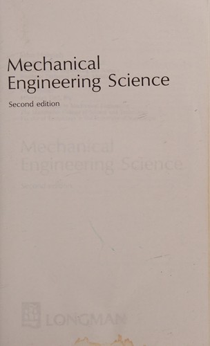 Cover for Mechanical engineering science
