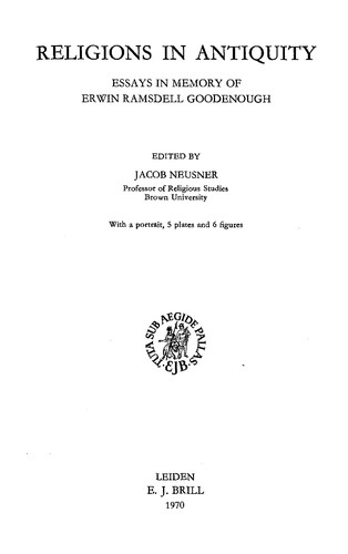 Cover for Religions in antiquity
