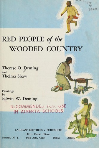 Cover for Red people of the wooded country, a story of Indian life