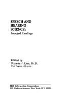 Cover for Speech and hearing science: selected readings.