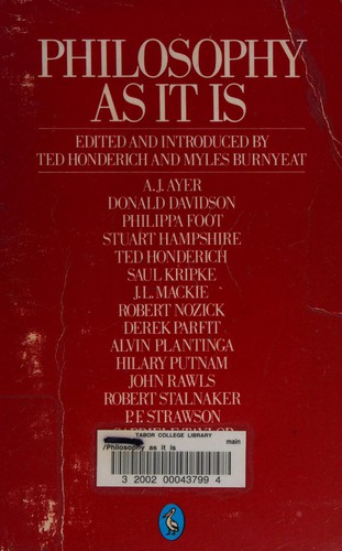 Cover for Philosophy as it is