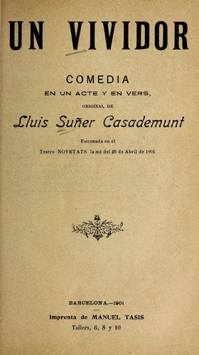 Cover for Un vividor