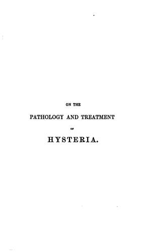 Cover for On the pathology and treatment of hysteria.