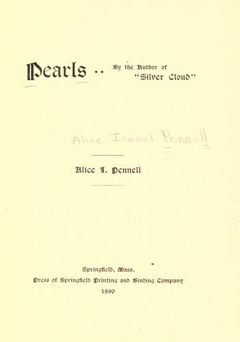 Cover for Pearls ...