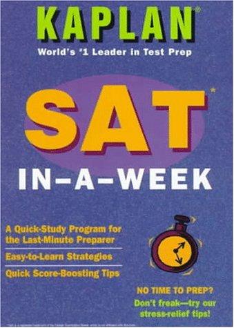 Cover for KAPLAN SAT IN A WEEK (1996 Edition)