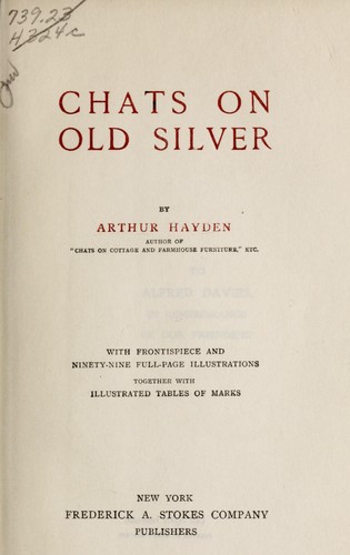 Cover for Chats on old silver