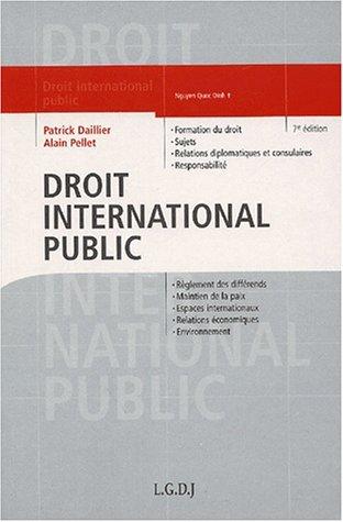 Cover for Droit international public, 7e édition