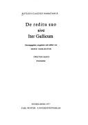 Cover for De reditu suo sive, Iter Gallicum