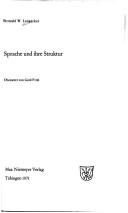Cover for Sprache und ihre Struktur
