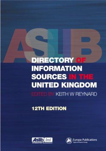 Cover for Aslib Directory of Information Sources in the United Kingdom