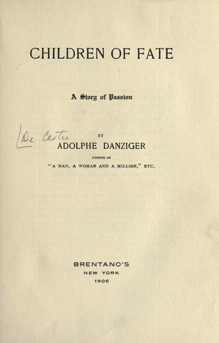 Cover for Children of fate