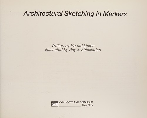 Cover for Architectural sketching in markers