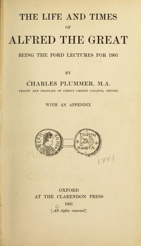 Cover for The life and times of Alfred the Great.