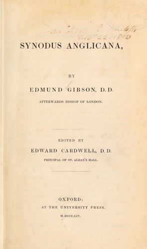 Cover for Synodus anglicana