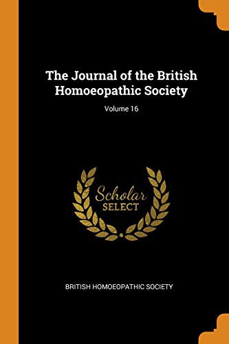 Cover for The Journal of the British Homoeopathic Society; Volume 16