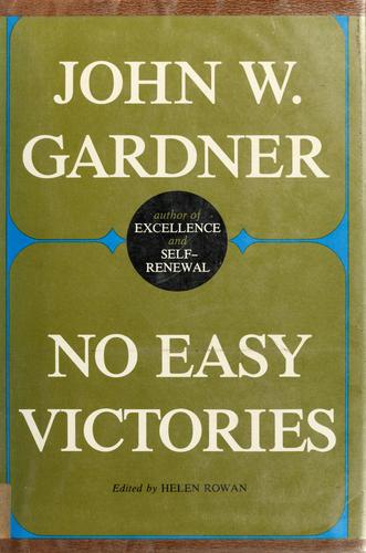 Cover for No easy victories