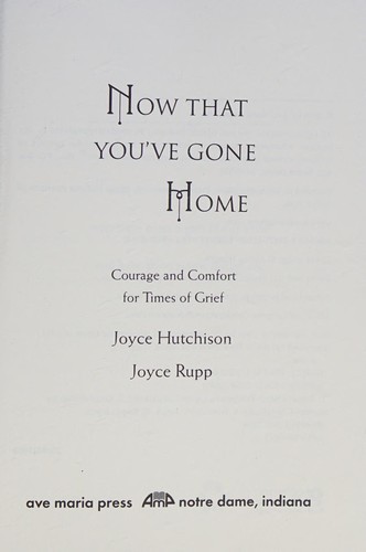 Cover for Now that you've gone home