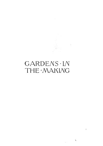 Cover for Gardens in the making