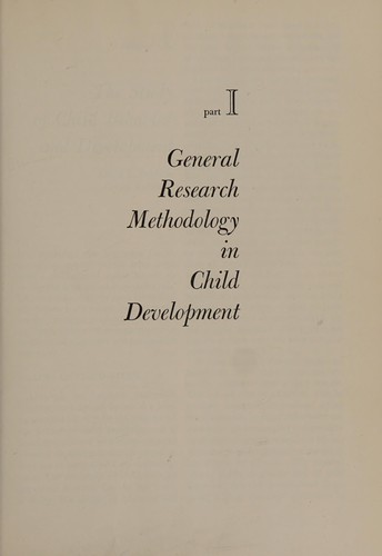 Cover for Handbook of research methods in child development.