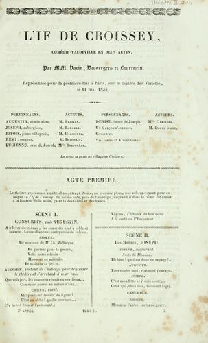 Cover for L'if de Croissey
