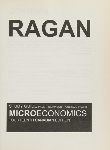 Cover for Study Guide for Microeconomics, Fourteenth Canadian Edition