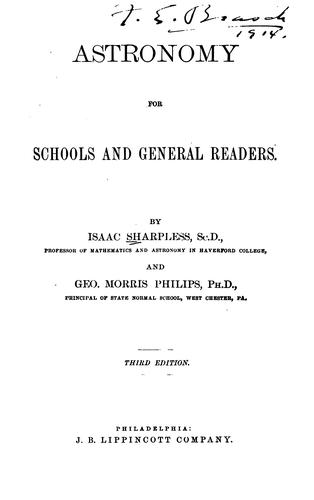 Cover for Astronomy for schools and general readers.