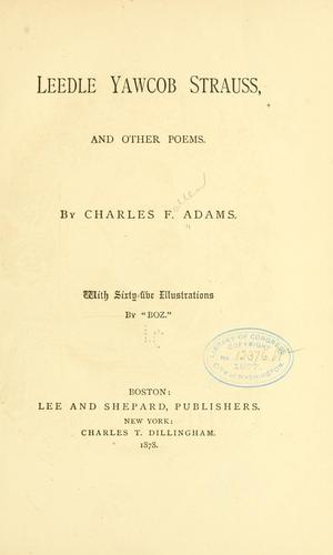 Cover for Leedle Yawcob Strauss