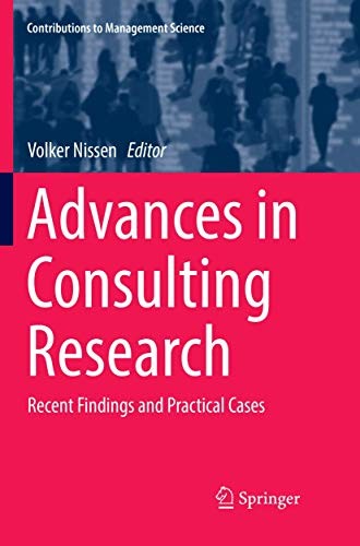 Cover for Advances in Consulting Research