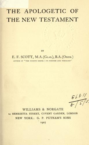 Cover for The apologetic of the New Testament