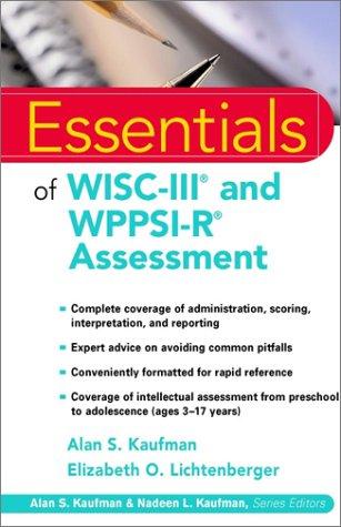 Cover for Essentials of WISC-III and WPPSI-R Assessment