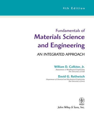 Cover for Fundamentals of materials science and engineering
