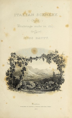 Cover for Italian scenery from drawings made in 1817