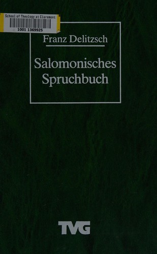 Cover for Salomonisches Spruchbuch