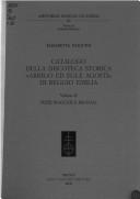 Cover for Catalogo della Discoteca storica "Arrigo ed Egle Agosti" di Reggio Emilia
