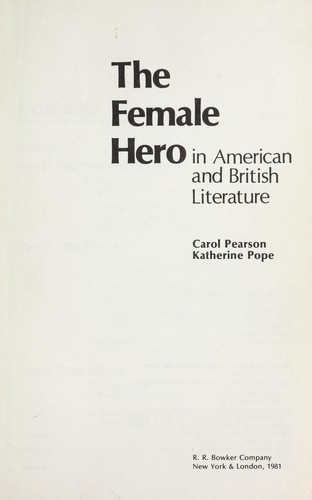 Cover for The female hero in American and British literature